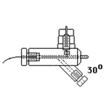 BNC Holder, 90 deg., With Suction and Perfusion Ports and Wire